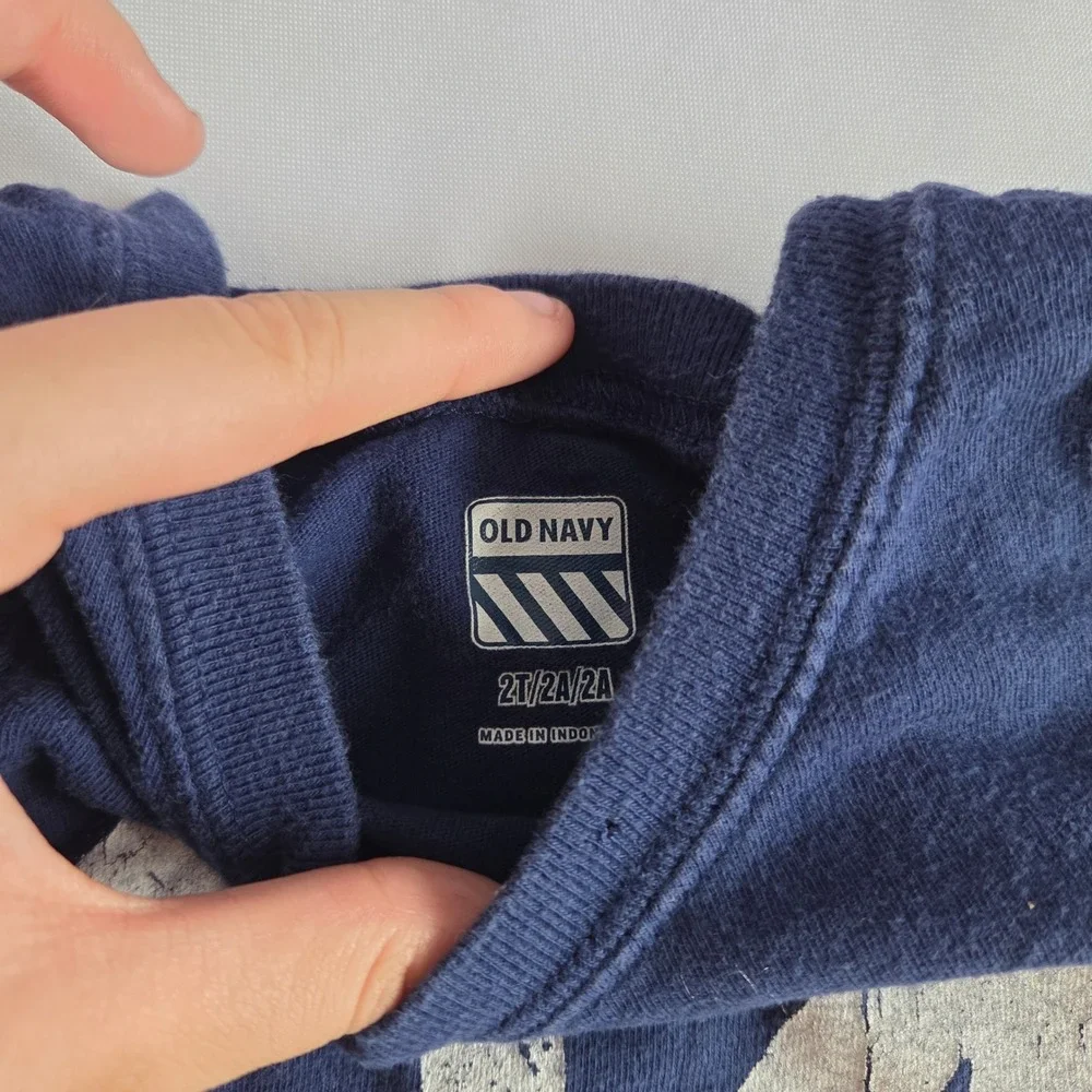 Old Navy Boys Navy Blue 94 CA Graphic Sleeveless Tank Top Baby Tee Size 2T